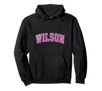 Wilson North Carolina NC Vintage Sports Design Pink Pullover Hoodie