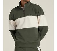 Wilson Playstate French Terry 1/2 Zip Sweatshirt Herren - dunkelgrün, sand