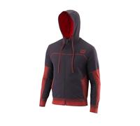 Wilson - "Rush" Hoodie mit durchgehendem Reißverschluss für Herren (Schwarz/Rot) S