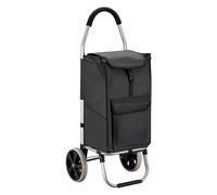 Wiltec Einkaufstrolley klappbar 36,5 x 44 x 103 cm bis 40 kg, Hackenporsche mit Zwei Rädern, Faltbarer Trolly Einkaufswagen mit Handgriff, Shopping Trolley mit großer Einkaufstasche