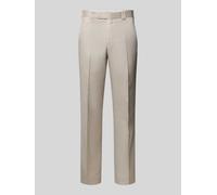 Wilvorst Anzughose aus Woll-Mix mit Bügelfalten in Beige, Größe 50