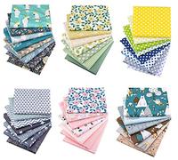 WINAROI 43 Stück Baumwollstoff Stoffe zum Nähen Patchwork Stoffe Paket Stoffreste, 100% Baumwollstoff Baumwolltuch mit vielfältiges Muster zum nähen 25x25cm