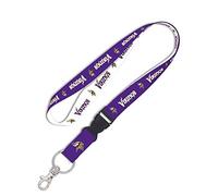 Wincraft NFL Schlüsselband Lanyard Minnesota Vikings Vikings-themed keychain, Unisex, Mehrfarbig Purple and Gold