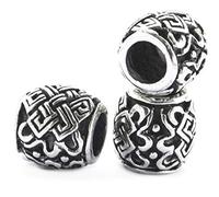 Windalf Boho Haar & Bartperle FÖRBÄTT Ø 7 mm Keltischer Knoten Wikinger Silberperle 925 Sterlingsilber
