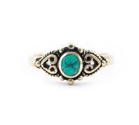 Windalf Elben Türkis-Ring EVIE 8 mm Bohemia Mittelalter-Schmuck Bronze (Bronze, 66 (21))