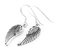 WINDALF Engelsrufer Damen Ohrringe ARWEN 2.3 cm Engelsflügel Ohrhänger Silberschmuck 925 Sterlingsilber
