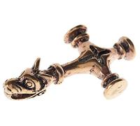 Windalf Großer Schmuck Anhänger WOLFSKREUZ 5.3 cm Wikinger Thorshammer Vintage Edle Bronze
