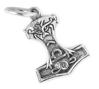 Windalf Thorshammer Silber Anhänger TORSÂS 2 cm Mjölnir Thorshammer Wikingerschmuck 925 Sterlingsilber