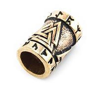 WINDALF Vikings Haar & Bartperle VALKNUT 15 mm Wotans Knoten Wikinger Bartschmuck Vintage Haarschmuck Bronze
