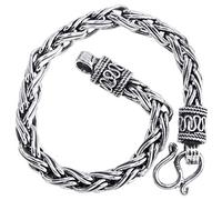 Windalf Wikinger Frauen Armkette NORCA l: 18 cm Vikings Vintage Silberkette Freundschafts Armband Armschmuck Handarbeit 925 Sterlingsilber