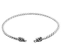 Windalf Wikinger Männer Torques Hugin und Munin Ø 14.2 cm Halsreif Odins Raben 925 Sterling Silber