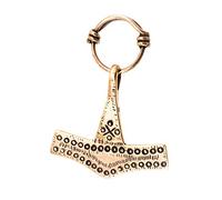 Windalf Wikinger Schmuck-Anhänger MJÖLNIR h: 4.6 cm Thorshammer mit Bronzering Edle Bronze