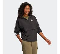 adidas Damen Essentials 3-Stripes Lifestyle Woven Windbreaker, Black/White, XS