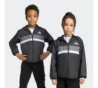 Windbreaker ADIDAS SPORTSWEAR "LK TIBERIO WB", Kinder, Gr. 116, weiß (schwarz, grau four, weiß), Obermaterial: 100% Polyester, Jacken (87218944-116) schwarz, grau four, weiß