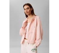 Windbreaker CALVIN KLEIN JEANS, Damen, Gr. S, rosa (mangano calcite), Web, Obermaterial: 100% Nylon, regular fit normal, Rundhals, eingesetzt elastischer Bund, Jacken Windbreaker, Regular fit mit Kapu