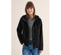 Windbreaker CECIL, Damen, Gr. M (40), schwarz, Stoff, Obermaterial: 100% Polyester; Futter: 100% Polyester, unifarben, comfort fit normal, ohne Ausschnitt, Bündchen, Jacken Windbreaker, mit Kapuze (81