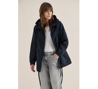 Windbreaker CECIL, Damen, Gr. S (38), blau (blau navy), Web, 55% Baumwolle, 38% Polyester, 7% Polyamid, unifarben, comfort fit normal, ohne Ausschnitt, Bündchen, Jacken Windbreaker, im soften Baumwoll