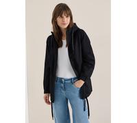 Windbreaker CECIL, Damen, Gr. S (38), schwarz, Web, 55% Baumwolle, 38% Polyester, 7% Polyamid, unifarben, comfort fit normal, ohne Ausschnitt, Bündchen, Jacken Windbreaker, im soften Baumwoll-Mix (389