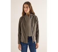 Windbreaker CECIL, Damen, Gr. XL (44), mocha taupe, Stoff, Obermaterial: 100% Polyester. Futter: 100% Polyester, unifarben, comfort fit normal, ohne Ausschnitt, Bündchen, Jacken Windbreaker, mit Kapuz