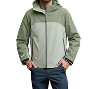 Windbreaker Herren, Übergangsjacke Herren Atmungsaktiv Softshelljacke Herbst Winterjacke Leicht Regenjacke mit Kapuze und Zip, Windjacke Einfaches Regenmantel Casual Outdoorjacke für Wind und Wetter