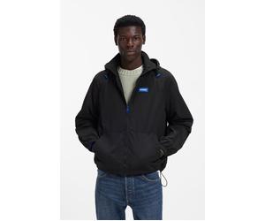 Windbreaker HUGO "Bento2611", Herren, Gr. XL, schwarz001, Web, Obermaterial: 100% Polyamid, unifarben, regular fit normal, hoch geschlossener Ausschnitt, elastischer Bund mit Kordelstoppern, Jacken Wi