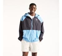 Windbreaker NEW BALANCE "SPORT ESSENTIALS FZ JACKET", Herren, Gr. M, blau (schwarz night (dnt)), Obermaterial: 100% Polyamid. Futter: 100% Polyester, hoch geschlossener Ausschnitt, mit innenliegendem