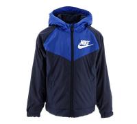 Windbreaker NIKE SPORTSWEAR "NKN NSW FLEECE LLINED WINDBRKR", Mädchen, Gr. 6 (116), blau (midnight navy), Obermaterial: 100% Polyester, elastischer Bund, Jacken Windbreaker (34364450-6) midnight navy