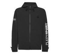 Windbreaker PLEIN SPORT "Scratch", Herren, Gr. 5XL, schwarz (02, schwarz), Obermaterial: 89% Polyamid, 11% Elasthan; Futter: 100% Polyester, Jacken Windbreaker (72084730-5XL) 02, schwarz