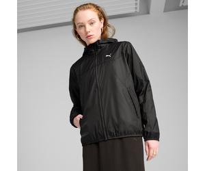 Windbreaker PUMA "ESS REGULAR WINDBREAKER", Damen, Gr. S, schwarz (puma schwarz), Obermaterial: 100% Polyester, unifarben, regular fit normal, Jacken Windbreaker, mit Kapuze, wasserabweisend, elastisc