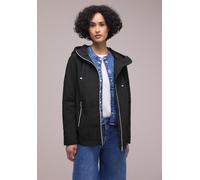 Windbreaker STREET ONE, Damen, Gr. 42, schwarz, Stoff, Obermaterial: 60% Polyester, 40% Nylon; Futter: 100% Polyester, unifarben, comfort fit normal, ohne Ausschnitt, Bündchen, Jacken Windbreaker, mit