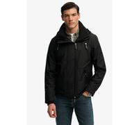 Windbreaker SUPERDRY "HOODED MTN WINDBREAKER JACKET", Herren, Gr. L, schwarz, Web, Obermaterial: 100% Polyester, unifarben, regular fit normal, Jacken Windbreaker (32188327-L) schwarz