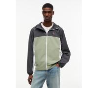 Windbreaker TOMMY JEANS "TJM CHICAGO PACKABLE", Herren, Gr. M, spring olive multi, Web, Obermaterial: 100% Nylon. Futter: 100% Polyester, relaxed fit normal, Jacken Windbreaker, verstaubar, relaxed fi