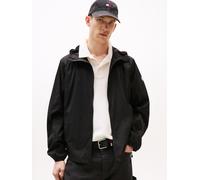 Windbreaker TOMMY JEANS "TJM SHELL JACKET EXT", Herren, Gr. XL, schwarz, Web, Obermaterial: 100% Polyamid, unifarben, regular fit normal, Rundhals, eingesetzt elastischer Bund, Jacken Windbreaker, Fre