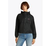 Windbreaker TOMMY JEANS "TJW ESSENTIAL WINDBREAKER EXT", Damen, Gr. XL (42), schwarz, Web, Obermaterial: 100% Polyester, unifarben, normal kurz, Raglanärmel elastischer Bund, Jacken Windbreaker, mit L