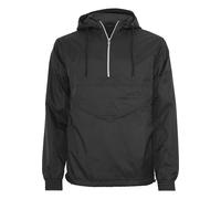 Windbreaker URBAN CLASSICS "Urban Classics Herren Pull Over Windbreaker", Herren, Gr. M, schwarz, 100% Polyamid, unifarben, normal, ohne Ausschnitt, Jacken Windbreaker (26345021-M) schwarz