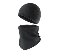 Windproof Fleece Headwear Scarf Set Outdoor Sport(Dark gray) | High-density fleece, windproof shield, thermal insulation, snug fit, skiing cycling