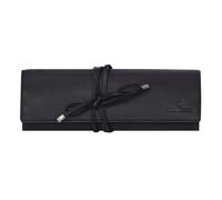 Windrose Schmuckrolle Nappa – Vollrindleder – Schwarz