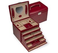 Windrose 8036960 Damen Schmuckkästchen Merino Kunstleder Rot