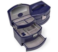 Windrose Merino Schmuckkasten 14 cm blau