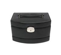 Windrose Automatik-Schmuckkoffer Merino Schwarz Schmuckkoffer