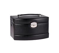 WINDROSE Schmuckkoffer Merino aus Feinsynthetik pink, schwarz