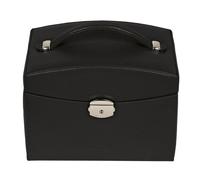 Windrose Beluga Schmuckkasten Leder 21.5 cm schwarz