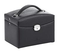 Windrose Beluga Schmuckkoffer 21,5 cm Leder schwarz