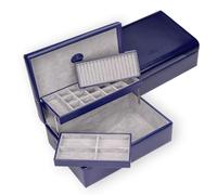 Windrose Charmbox mit 2 herausnehmbaren Einsätze merino moda/dunkelblau