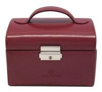 Windrose Merino Schmuckkasten dunkelrot, Lederimitat, Damen