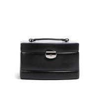 Windrose Merino 3 Etagen Schmuckkasten schwarz, Lederimitat, Damen