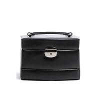 Windrose Merino 3 Etagen Schmuckkasten schwarz, Lederimitat, Damen