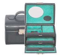 Windrose Merino kleiner Schmuckkoffer 15 cm anthrazit