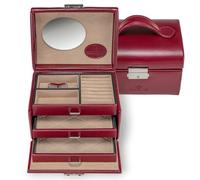 Windrose Merino kleiner Schmuckkoffer 15 cm rot