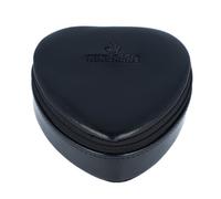 Windrose Kleine Herzdose Merino Moda Leder Schwarz 9 cm